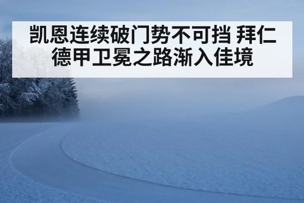 凯恩连续破门势不可挡 拜仁德甲卫冕之路渐入佳境